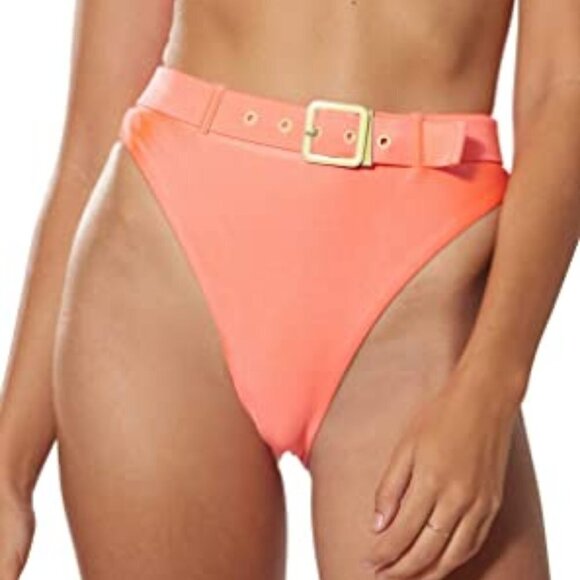 Dolce Vita High-Waist Buckle Bikini Bottom Size Large - Picture 1 of 8